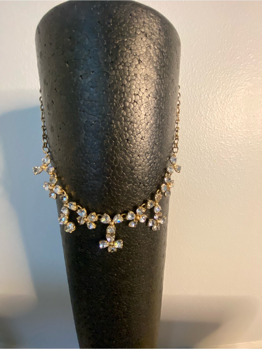 J. Crew Gold and Clear Crystal Floral Bib Necklace - Picture 11 of 11